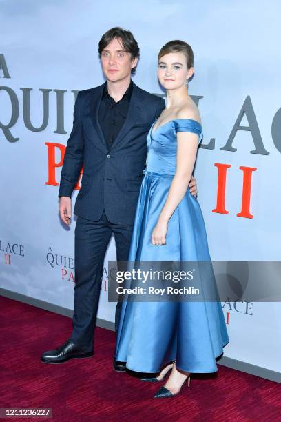 Cillian Murphy and Millicent Simmonds attend the World Premiere of "A Quiet Place Part II" presented by Paramount Pictures, at the Rose Theater at...