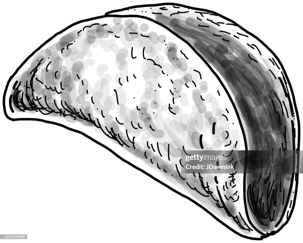 Taco Shell Icon Hand Drawn Taco Shell High-Res Vector Graphic - Getty Images