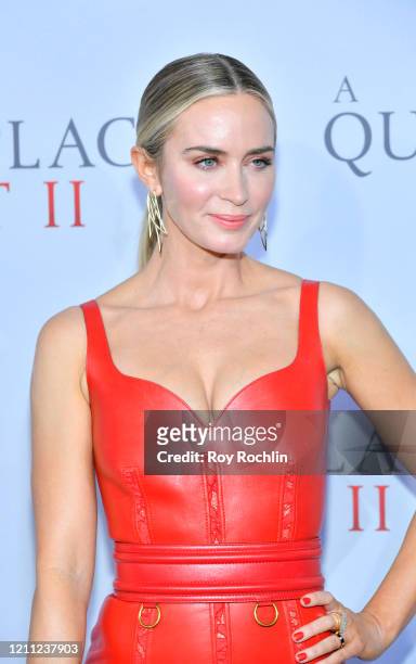 Emily Blunt attends the World Premiere of "A Quiet Place Part II" presented by Paramount Pictures, at the Rose Theater at Jazz at Lincoln Center's...