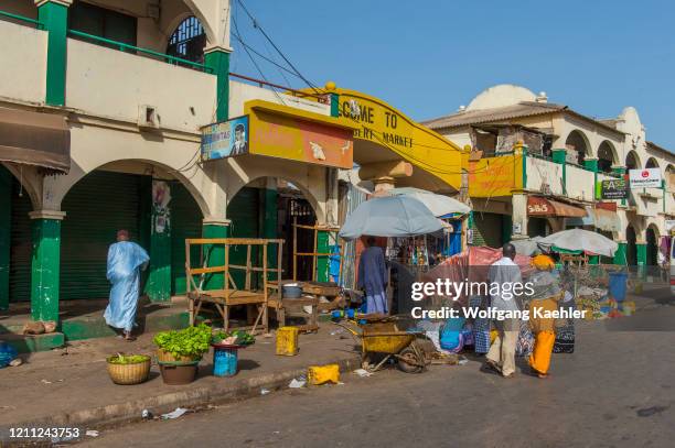 Entrance to the Albert Market in Banjul, The Gambia.