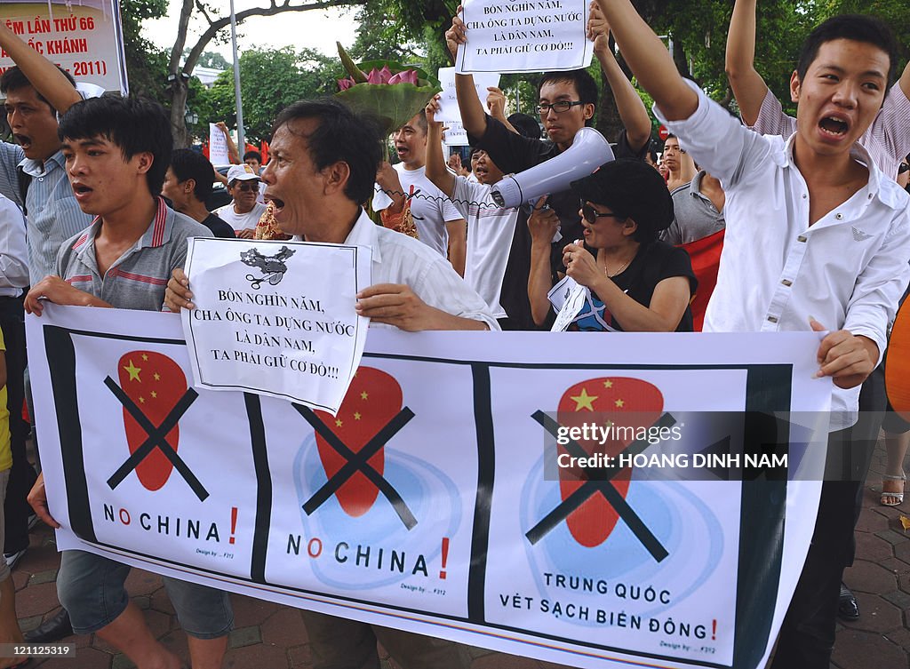 Vietnamese protesters shout anti-China s