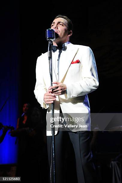 Cristian Castro performs during his Viva el Principe Tour at Fillmore Miami Beach on August 13, 2011 in Miami Beach, Florida.