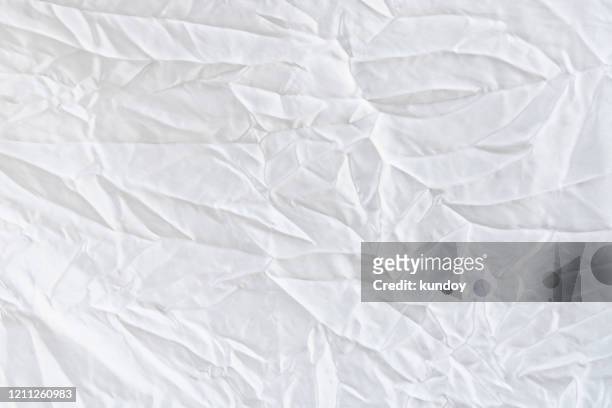 abstract background from corrugated white fabric texture. picture for add text message. backdrop for design art work. - wrinkled ストックフォトと画像