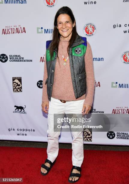 Aileen Getty attends The Greater Los Angeles Zoo Association Hosts "Meet Me In Australia" To Benefit Australia Wildfire Relief Efforts at Los Angeles...