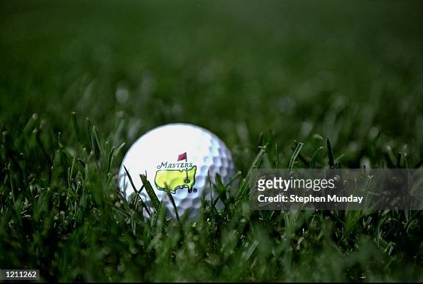 Ball Masters golf ball displays the length of the new rough increased to 1 3/8 of an Inch before the 1999 US Masters at the Augusta National GC in...