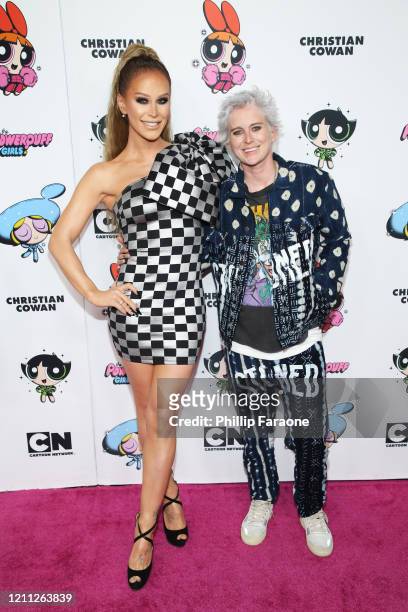 Gigi Gorgeous and Nats Getty attend the 2020 Christian Cowan x Powerpuff Girls Runway Show on March 08, 2020 in Hollywood, California.
