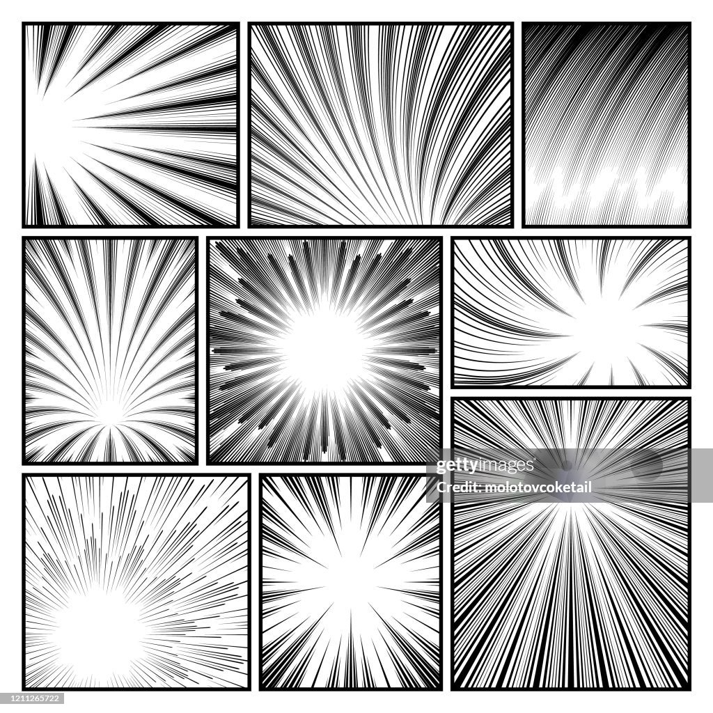 Comic Or Manga Background Effect Set High-Res Vector Graphic - Getty Images
