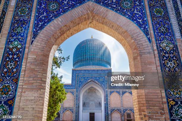 mausoléu gur emir samarkand uzbequistão amir timur tomb samarqand - uzbekistan - fotografias e filmes do acervo