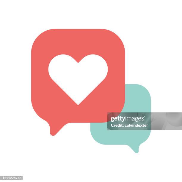 illustrations, cliparts, dessins animés et icônes de emoticon concevoir bulles de pensée de messagerie en ligne - dating app