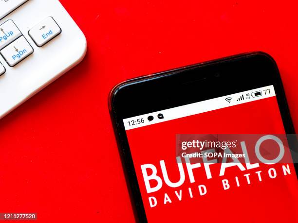 In this photo illustration a Buffalo David Bitton logo seen displayed on a smartphone.