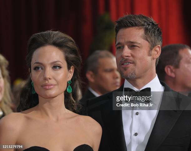 Angelina Jolie and Brad Pitt arrives to the 81st Annual Academy Awards Show at the Kodak Theater, February 22, 2009 in Los Angeles, California.