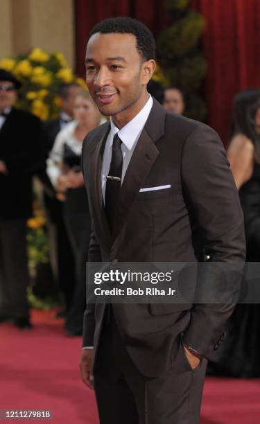 John Legend arrives to the 81st Annual Academy Awards Show at the Kodak Theater, February 22, 2009 in Los Angeles, California.