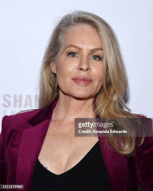Actress Beverly D'Angelo arrives at the VIP post show reception with Al Pacino benefiting SCLA Veterans In Art and NAVSO at Via Porto on March 08,...