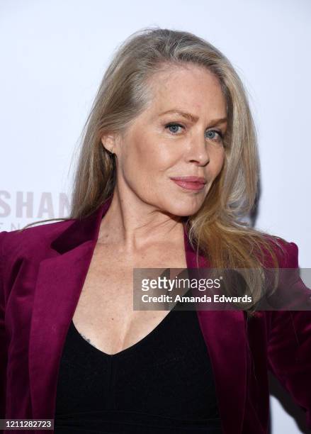 Actress Beverly D'Angelo arrives at the VIP post show reception with Al Pacino benefiting SCLA Veterans In Art and NAVSO at Via Porto on March 08,...