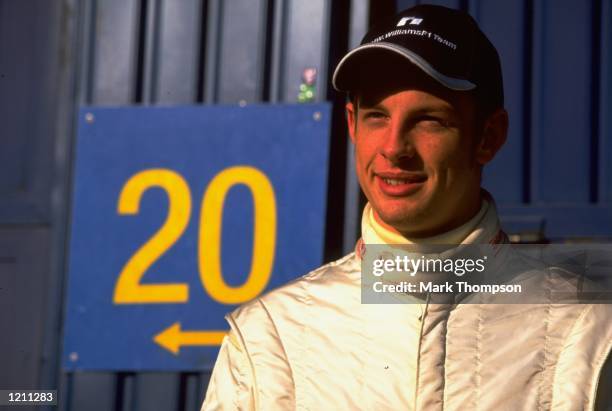 Year old Jenson Button secures a drive with BMW Williams during Formula One testing at the Circuit de Catalunya in Barcelona, Spain. \ Mandatory...