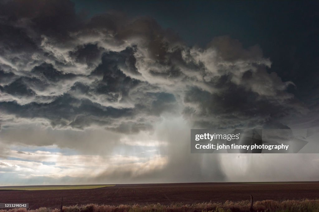 Extreme downburst of torrential rain, Colorado. USA