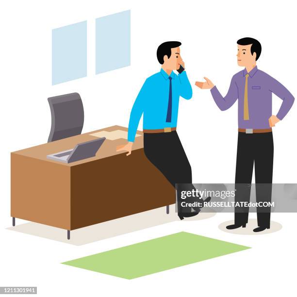 office meeting - feet up stock illustrations