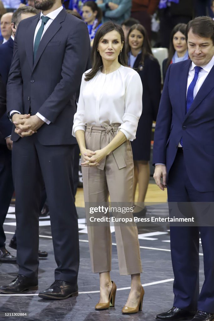 Queen Letizia Of Spain Attends 'Queen Cup' Basket Final