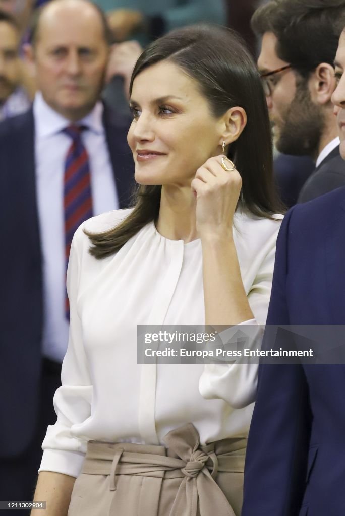 Queen Letizia Of Spain Attends 'Queen Cup' Basket Final