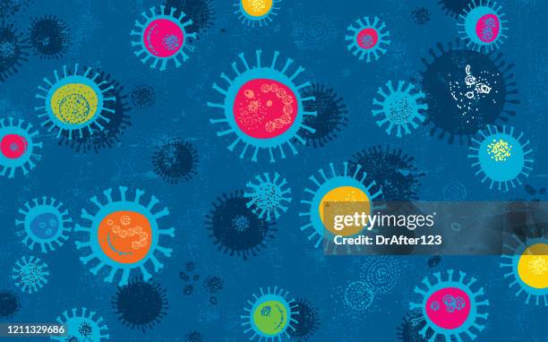 stockillustraties, clipart, cartoons en iconen met virusachtergrond - infection prevention