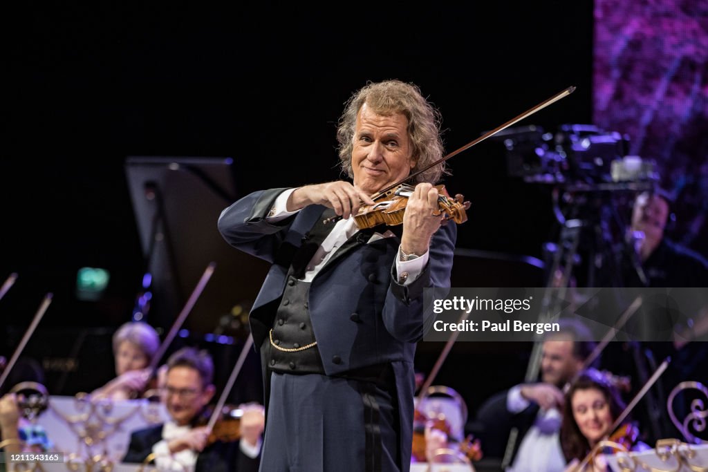 Conductor Andre Rieu Dutch conductor and violist Andre Rieu performs with his orchestra at ...