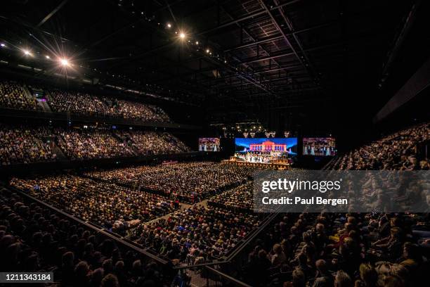 Dutch conductor and violist Andre Rieu performs with his orchestra at Ziggo Dome, Amsterdam, Netherlands, 11 January 2020.