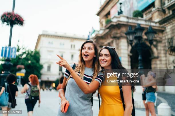 friends visiting budapest - hungary summer stock pictures, royalty-free photos & images