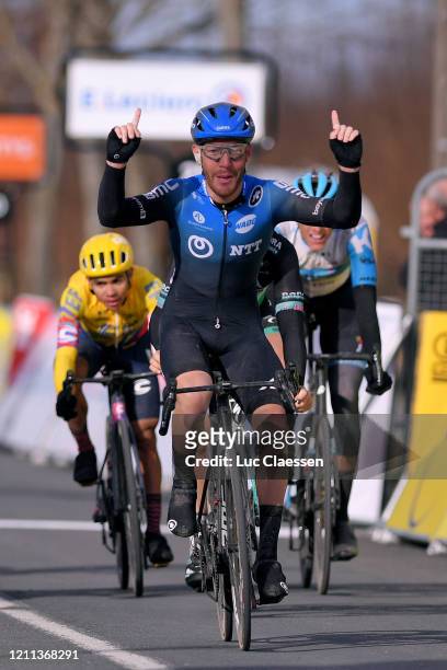 Arrival / Giacomo Nizzolo of Italy and NTT Pro Cycling Team / Celebration / Nils Politt of Germany and Team Israel Start-Up Nation / Sergio Andres...