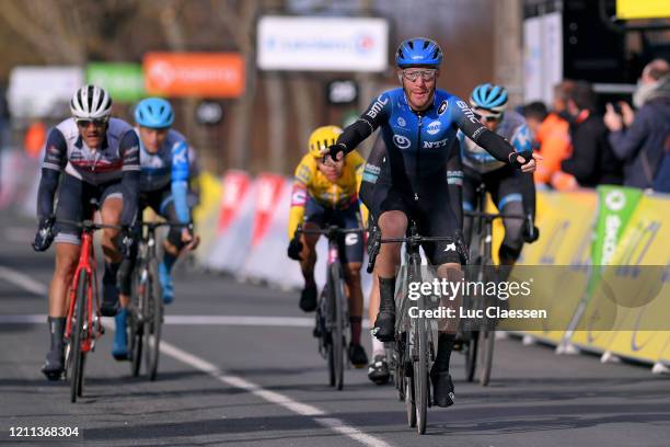 Arrival / Giacomo Nizzolo of Italy and NTT Pro Cycling Team / Celebration / Pascal Ackermann of Germany and Team Bora - Hansgrohe / Jasper Stuyven of...