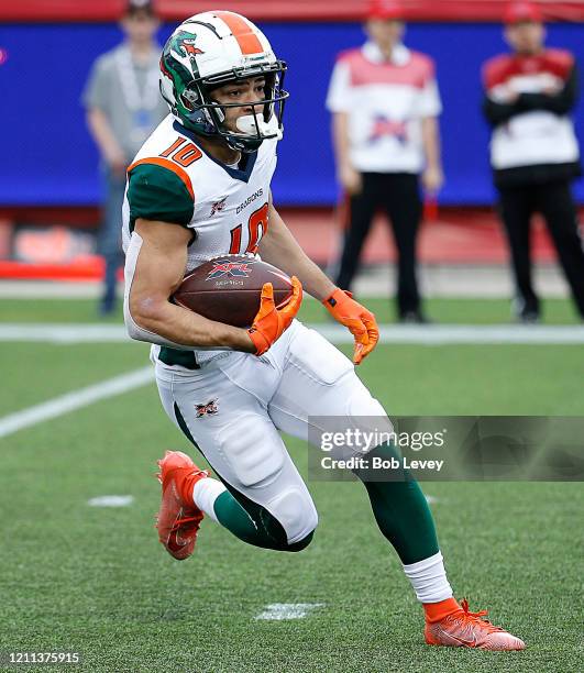 John Santiago of the Seattle Dragons returns a kickoff against the Houston Roughnecks during a XFL football game at TDECU Stadium on March 07, 2020...