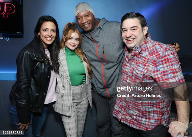 Nicole, Ariel Winter, Stanley T and Ryan poses at SiriusXM Studios on March 09, 2020 in New York City.