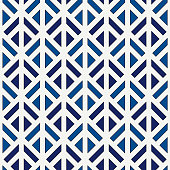 Linocut style geometric seamless pattern. Minimal geo suface print. Repeated triangles, geometrical shapes background