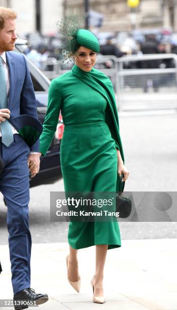 Meghan, Duchess of Sussex attends the Commonwealth Day Service 2020 at Westminster Abbey on March 09, 2020 in London, England.