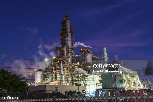 The Chevron Corp. El Segundo Refinery stands in El Segundo, California, U.S., on Monday, April 27, 2020. Chevron is scheduled to release earnings...