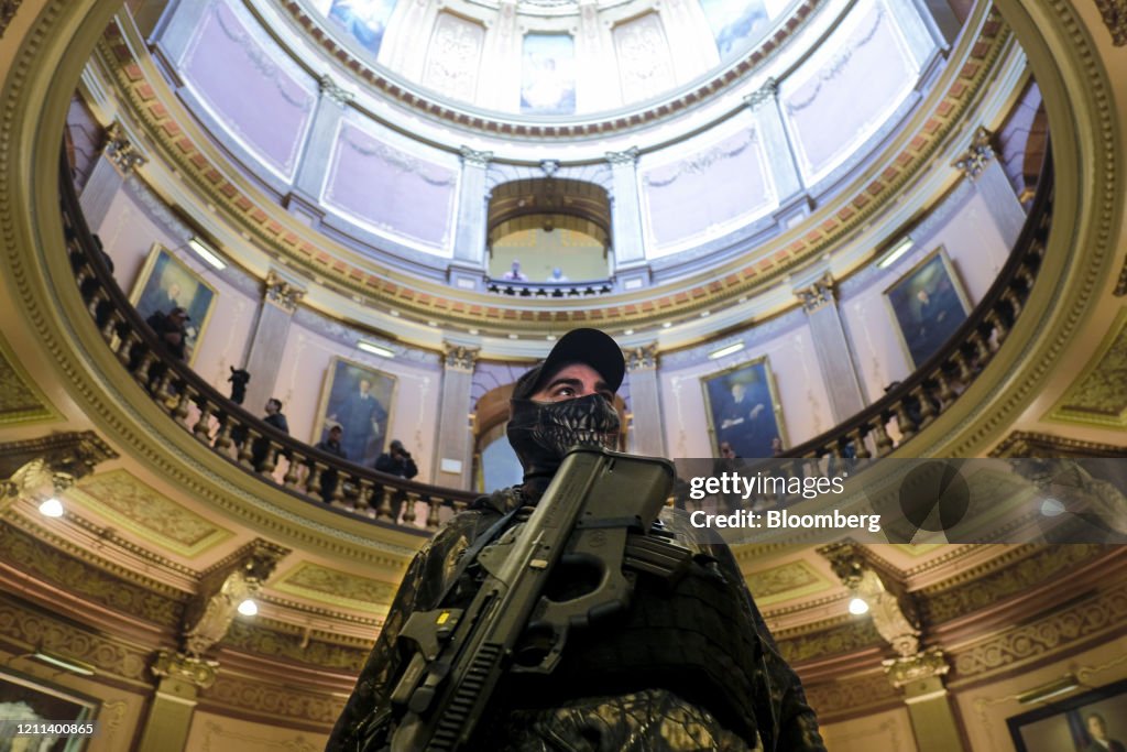 Armed Protesters Urge Lawmakers To End Michigan's State Of Emergency