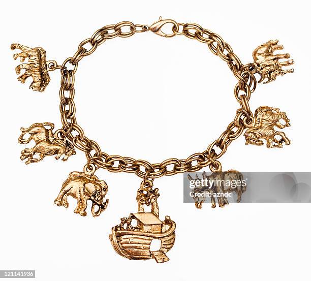 vintage bracelet - gold boot stockfoto's en -beelden