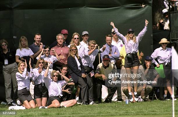 Wives and Ben Crenshaw celebrate during the 33rd Ryder Cup match played at the Brookline CC in Boston, Massachusetts, USA. \ Mandatory Credit: Andrew...