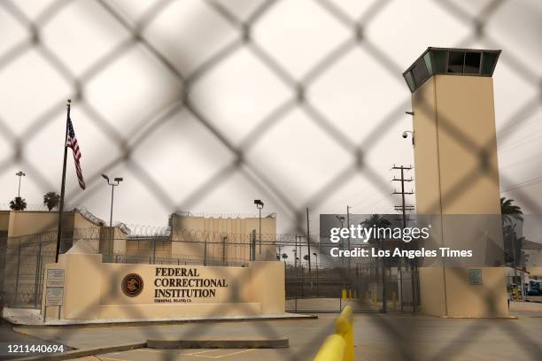 Exterior view of the Federal Correctional Institution Terminal Island in San Pedro. Nearly half of the inmates at the federal prison at Terminal...
