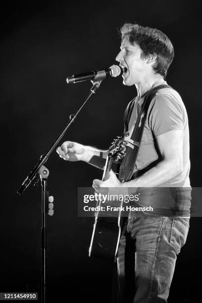 British singer James Blunt performs live on stage during a concert at the Mercedes-Benz Arena on March 9, 2020 in Berlin, Germany.