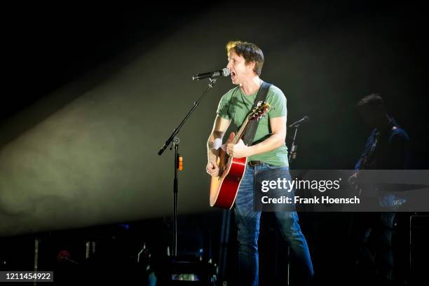 British singer James Blunt performs live on stage during a concert at the Mercedes-Benz Arena on March 9, 2020 in Berlin, Germany.