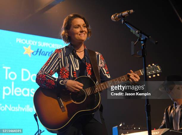 Brandi Carlile performs during To Nashville, With Love A Concert Benefiting Local Tornado Relief Efforts at Marathon Music Works on March 09, 2020 in...