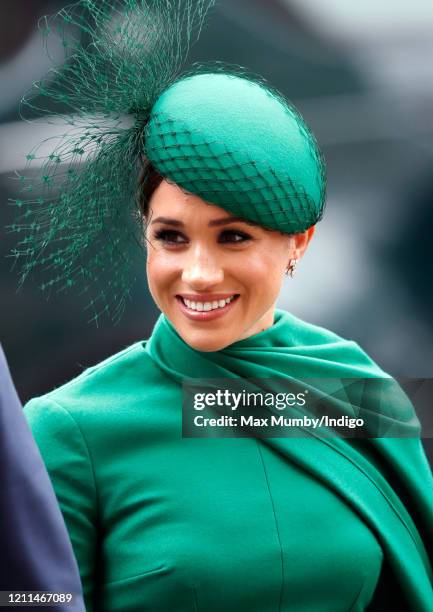 Meghan, Duchess of Sussex attends the Commonwealth Day Service 2020 at Westminster Abbey on March 9, 2020 in London, England. The Commonwealth...