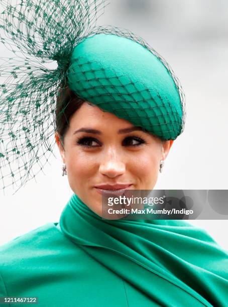 Meghan, Duchess of Sussex attends the Commonwealth Day Service 2020 at Westminster Abbey on March 9, 2020 in London, England. The Commonwealth...