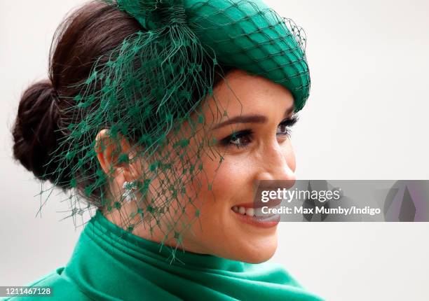 Meghan, Duchess of Sussex attends the Commonwealth Day Service 2020 at Westminster Abbey on March 9, 2020 in London, England. The Commonwealth...