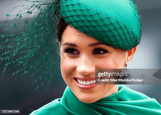 Meghan, Duchess of Sussex attends the Commonwealth Day Service 2020 at Westminster Abbey on March 9, 2020 in London, England. The Commonwealth...