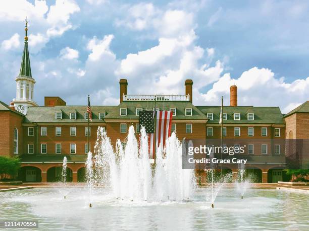 fountain in old town alexandria's market square - old town alexandria virginia stock pictures, royalty-free photos & images