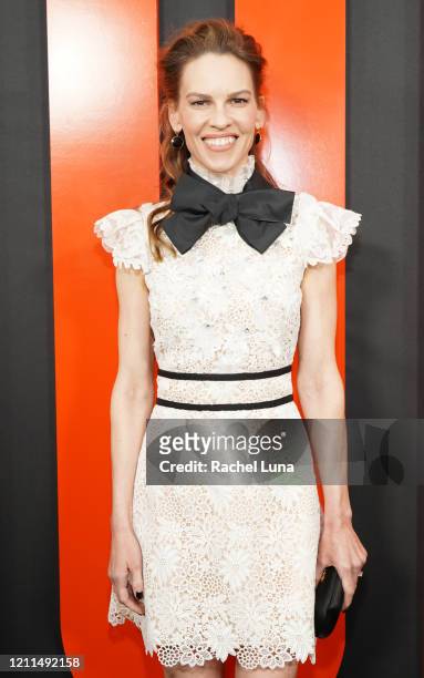 Hilary Swank attends the premiere of Universal Pictures' "The Hunt" at ArcLight Hollywood on March 09, 2020 in Hollywood, California.