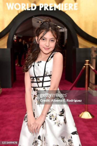 Elle Paris Legaspi attends the World Premiere of Disney's 'MULAN' at the Dolby Theatre on March 09, 2020 in Hollywood, California.