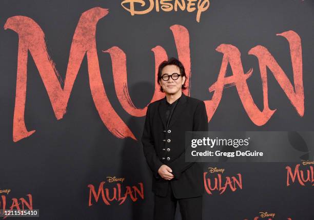 Jet Li attends the Premiere Of Disney's "Mulan" on March 09, 2020 in Hollywood, California.