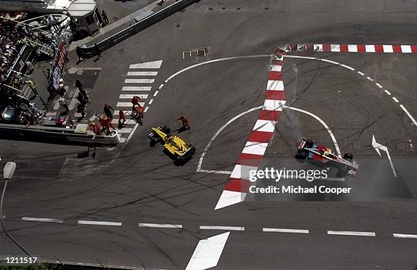 Damon Hill of Great Britain Ralf Schumacher of Germany Damon Hill of Great Britain Ralf Schumacher of Germany